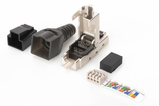 ZÁSTRČKA BEZ NÁRADIA RJ45 STP ZÁSTRČKA KAT.6A KAT.7