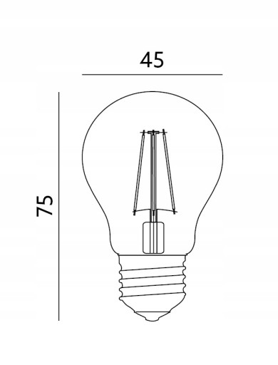 E27 LED ŽIAROVKA 1,3W 3000K Edison vlákno ozdobná guľa
