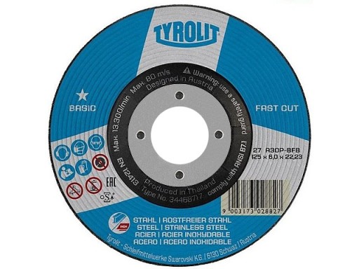 Brúsny kotúč 125x6,0 TYROLIT BASIC 34468717 1 kus