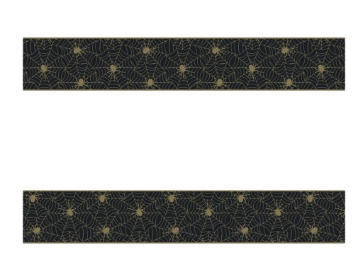 Halloweensky obrus Golden Spiderweb 137 x 213 cm