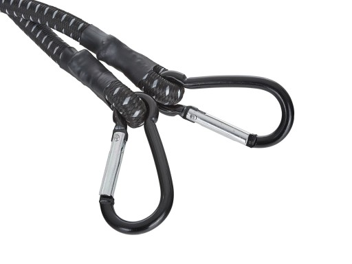 Transportná guma na uchytenie batožiny + karabíny 10mm x 60cm Geko