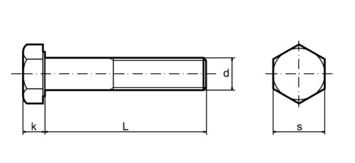 M10X220 CL.8.8 SKRUTKA DIN 931 1kg. POZINKOVANÁ 6-UHOLNÁ HLAVA