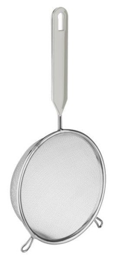Nerezové kuchynské sitko, kov, 16 cm, sivá
