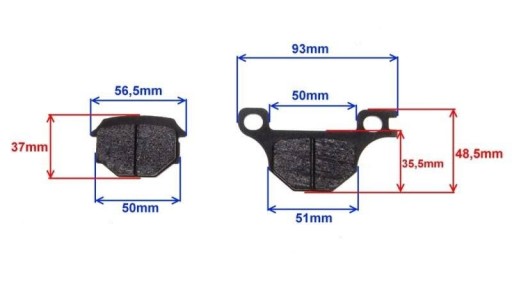 Brzdové doštičky Romet Zetka Zipp Nekken Benzer Shaft Barton Fighter Sprint
