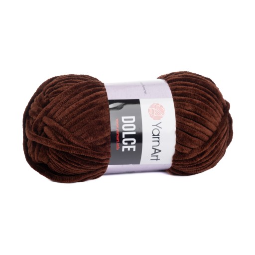 100g Polyesterová priadza YarnArt Dolce hnedá 775