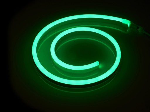 LED PÁS 230V 2835 1M IP68 NEON ZELENÝ
