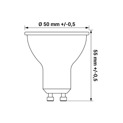 LED žiarovka GU10 6,5W studená 430lm