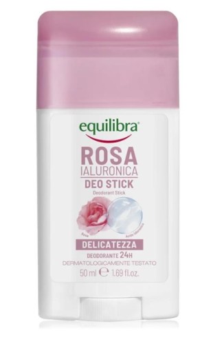 Equilibra, Rosa Deodorant tyčinka s kyselinou hyalurónovou, 50 ml