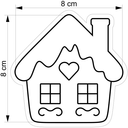 Formička na vykrajovanie VIANOČNÁ CHRISTMAS Cottage Cottage 8cm