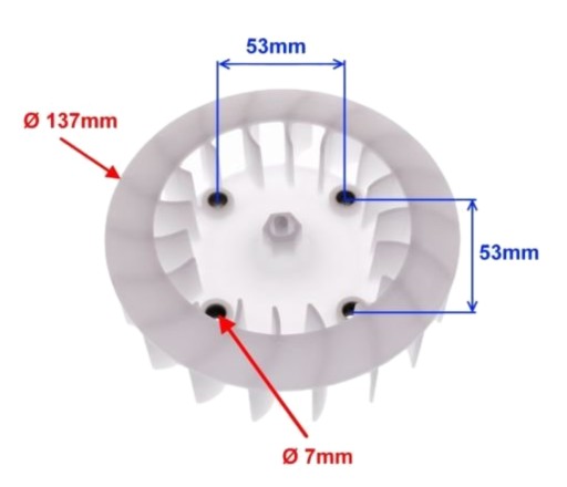 Ventilátor na kolobežku ADVENTURE JONWAY GY6 125 Magneta