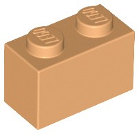 LEGO 3004 BRICK 1x2 nugát pr. NOVINKA (12g) 16 ks.