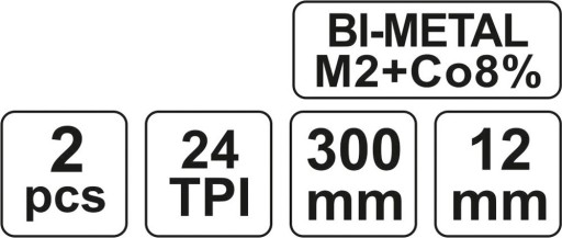Bimetal-kobaltový pílový list na kov 300 mm 2 ks.