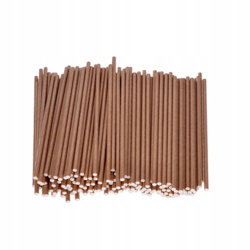 Jednorazové ekologické papierové slamky HNEDÉ CRAFT 6x197mm 250 ks