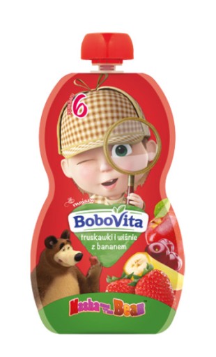 BoboVita Mousse z jahôd, čerešní a banánov 100 g