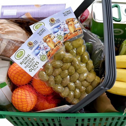 KORVEL Grécke olivy (Chalkidiki Green), sada dvoch balení, 500g