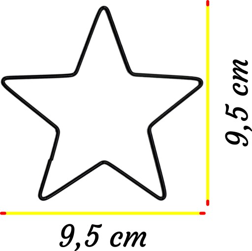 Kovová obruč na lapač snov BLACK STAR 9,5 cm