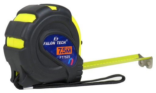 Falon-Tech 7,5 m skladací zvinovací meter kovový zvinovací meter so zámkom PRO