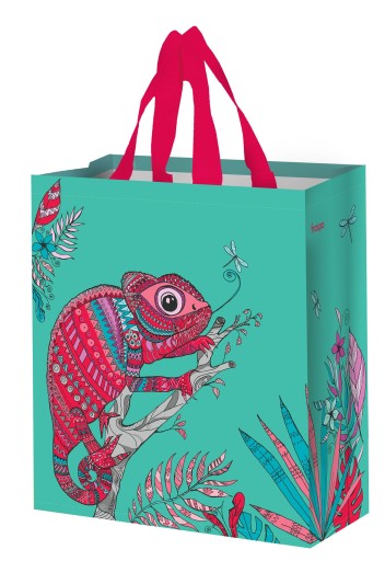 30x14x33 farebná nákupná taška, objem 14l, 1 ks.