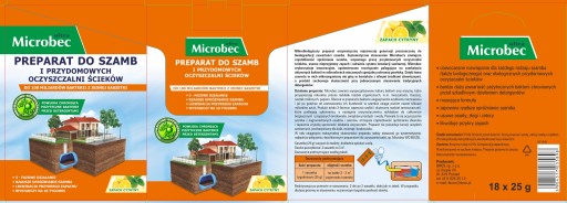 Bros Microbec Ultra prípravok do septikov a čističiek odpadových vôd, citrón 25g