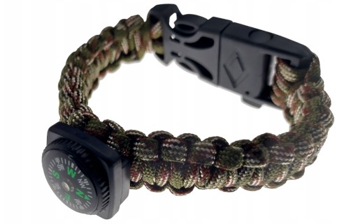 Náramok na prežitie, píšťalka PARACORD, náramok, štartér ohňa, EDC, kemping