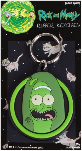 Rick and Morty Pickle Rick gumená kľúčenka