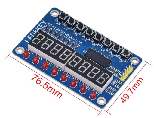 326 tlačidiel s 8-miestnym LED displejom TM1638