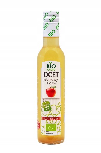 BIO jablčný ocot, živý, nepasterizovaný, EKOLOGICKÝ 250ml / BIO Naturo