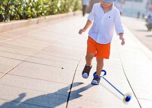 Švihadlo na nohu kapitána, mäkká guma, so svietiacimi LED diódami, 60 cm