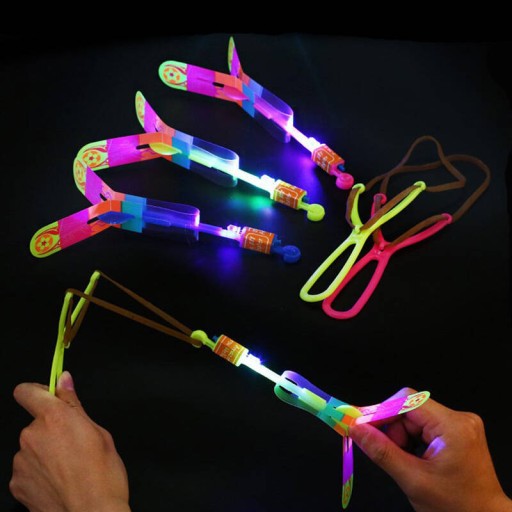 Lietajúci prak LED Veterník Helikoptéra Dáždnik Smart Toys Glow