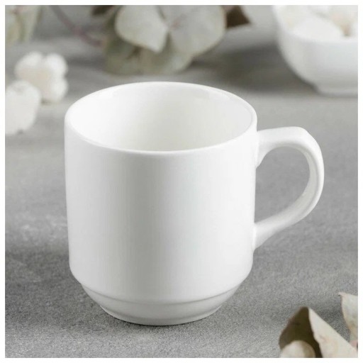 Malý hrnček 250 ml na kávu a čaj Wilmax biely porcelán