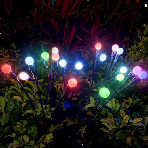 SOLÁRNA LAMPA S GUĽAMI 6 LED ZÁHRADNÁ LAMPA S GUĽAMI