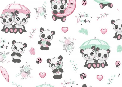 Flanelová plienka 40x80 Panda White