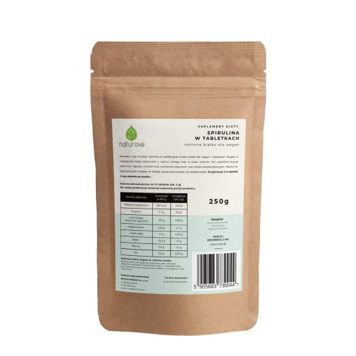 Spirulina tablety prírodný proteín vitamíny aminokyseliny vegan 250 g