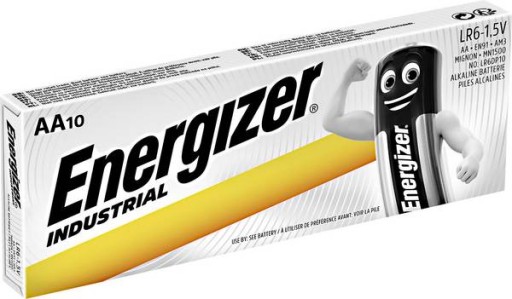10x alkalické batérie Energizer Industrial AA LR6