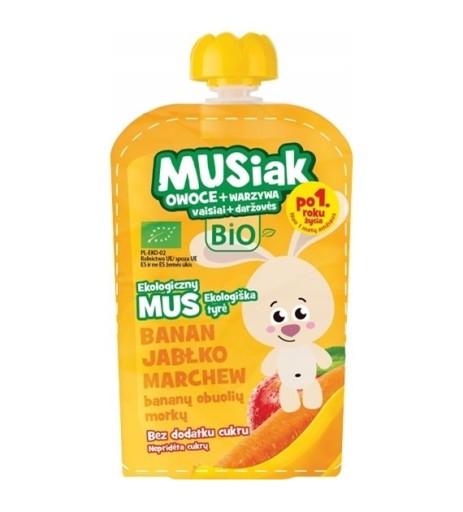 Ovocno-zeleninová pena banán jablko mrkva BIO 100 g