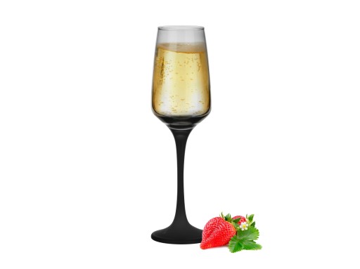 POHÁR NA ŠAMPANSKÉ 210 ML, ČIERNA