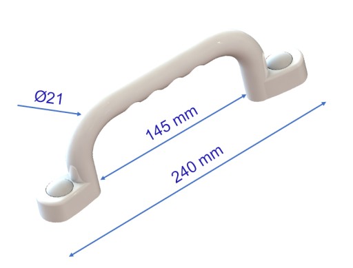 SLNKO - IHRISKO RÚČKY 240 mm - 2 ks S BIELYMI SKRUTKAMI WH
