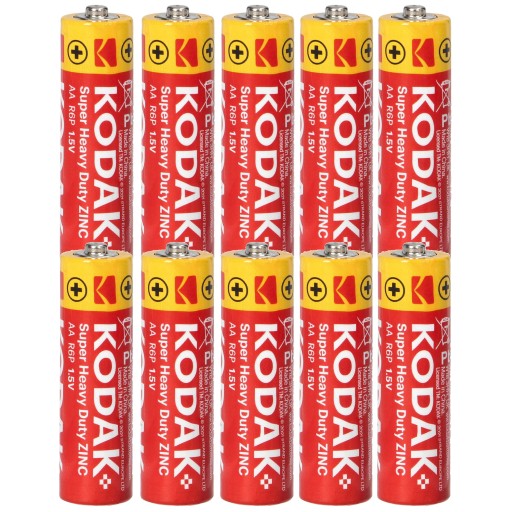 10 x BATÉRIA AA LR6 R6 BATÉRIA KODAK ZINK SUPER HEAVY DUTY TYČKY 10 KS
