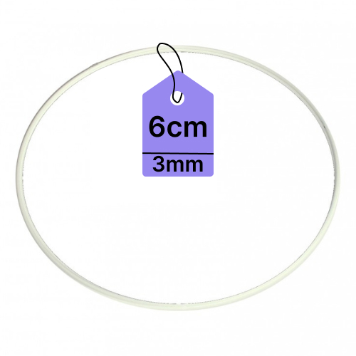 KOVOVÝ Prsteň PRE LAVAČOV SNÍV Prsteň MACRAME BIELY 6CM