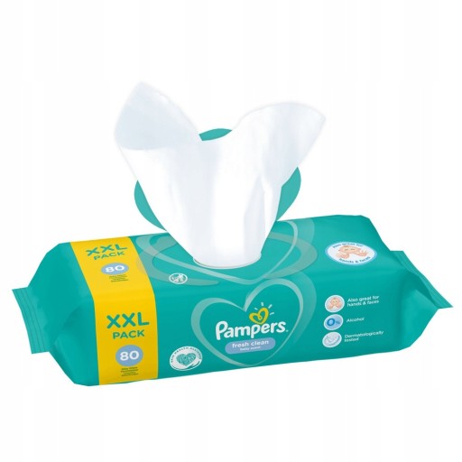 PAMPERS VLHČENÉ Utierky 80 ks FRESH CLEAN