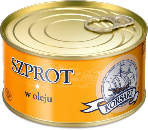 ŠPOT V OLEJU, rybacia konzerva Korsarz VEĽKÝ 330g