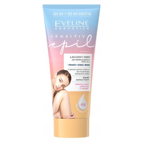 EVELINE Sensitive Epil jemný krém na komplexné odstránenie chĺpkov, 175 ml