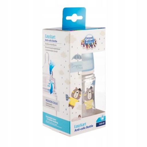 CANPOL Široká antikoliková fľaša 120 ml EasyStart