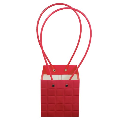 Elegantná červená kvetinová taška 33 cm na svadobný dar ku Dňu matiek