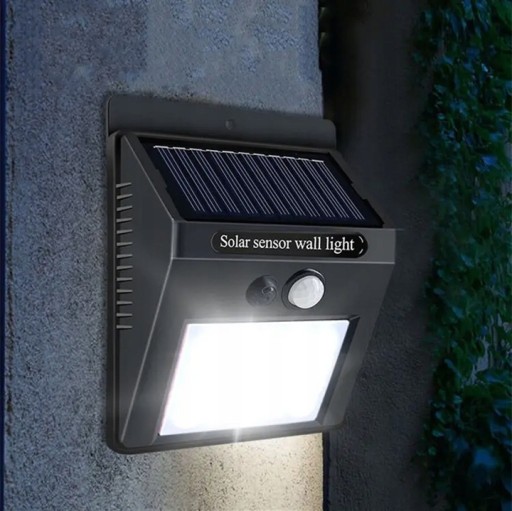 SOLAR WALL LAMP COLD 2W LED nástenné svietidlo s PIR