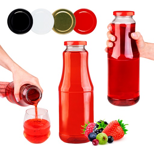 5x FĽAŠA ŠŤAVU 1000ml S viečkom na LIKERY FĽAŠE ŠŤAVU