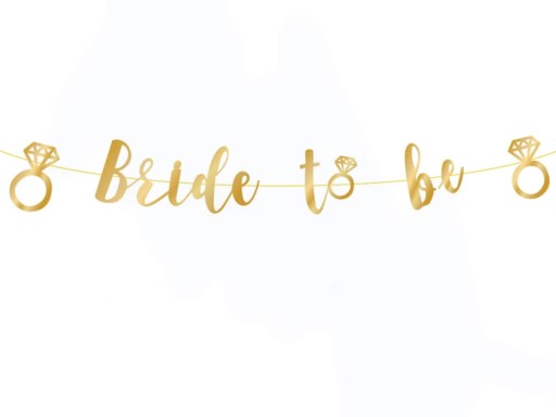 Bride to be gold banner 150 cm Slepačia párty