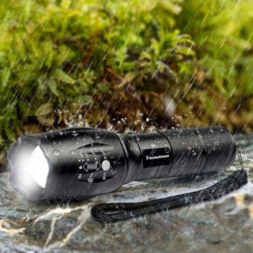 VÝKONNÁ LED COB ZOOM USB TAKTICKÁ BATERKA