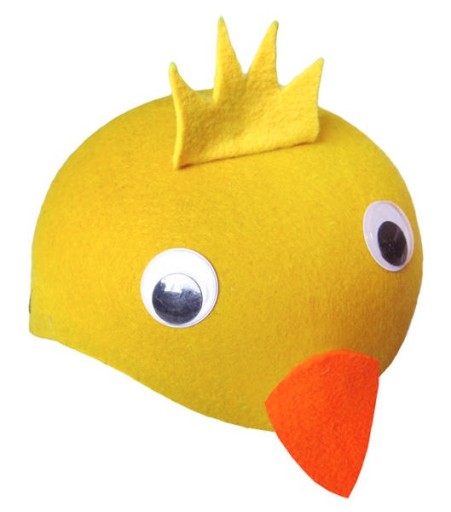 FILTOVÝ KLOBÚK KURAČA VTÁČIK KARNEVAL