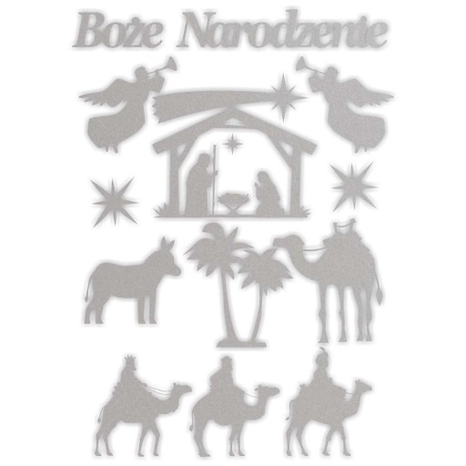 kartón školské DEKORÁCIE NOVINY na OKNO strieborné Vianoce VIANOCE